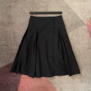Club Monaco Pleated Wrap Midi Skirt